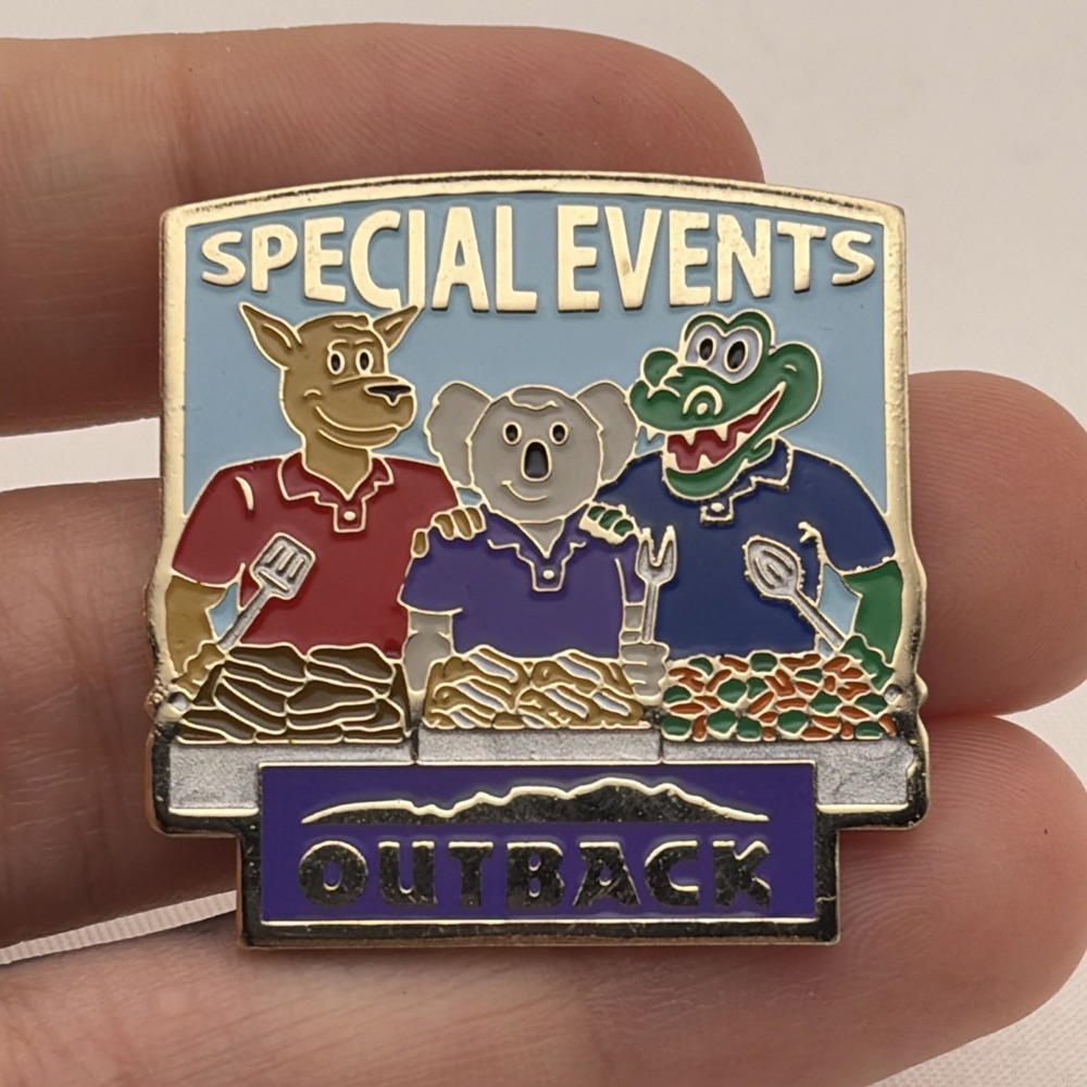 Outback Steakhouse Special Events Kangaroo Koala Crocodile Lapel Hat Pin